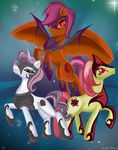  armor corruption cutie_mark cutie_mark_crusaders_(mlp) equine evil female feral friendship_is_magic giuliabeck group hair horn horse mammal my_little_pony pegasus pony scootaloo_(mlp) sweetie_belle_(mlp) unicorn wings 