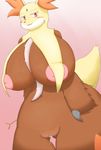  big big_breasts big_nipples blush breasts brown_fur brown_nose canine delphox dralf female fennec fox fur happy huge_breasts hyper hyper_breasts juice looking_at_viewer mammal nintendo nipples open_mouth orange_eyes orange_fur pink_background plain_background pok&#233;mon pok&eacute;mon pussy pussy_juice shadow shiny smile solo standing stick video_games white_fur yellow_fur 