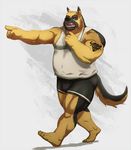  biceps canine chubby clothing dog ear_piercing german_shepherd male musclegut piercing shirt solo tank_top taoren tattoo whistle 