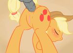  anal_penetration animated applejack_(mlp) ass_up blonde_hair blush butt cowboy_hat cutie_mark equine erection faceless_male fearingfun female feral freckles friendship_is_magic from_behind fur hair hat horse male mammal my_little_pony nude orange_fur penetration penis pony pussy sex straight 