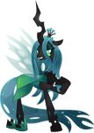  black_skin blue_hair changeling equine female feral friendship_is_magic hair hi_res horn horse my_little_pony pony queen_chrysalis_(mlp) solo theshadowstone winged_unicorn wings 