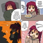  4koma comic eating food hard_translated mahou_shoujo_madoka_magica rifyu sakura_kyouko translated 