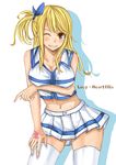  1girl blonde_hair breasts character_name fairy_tail large_breasts lucy_heartfilia smile solo sora_(pixiv1106014) xsorax812 