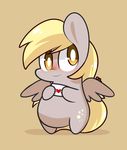  amber_eyes blonde_hair chubby cute cutie_mark derpy_hooves_(mlp) equine female feral friendship_is_magic fur grey_fur hair horse letter lifeloser long_hair mammal my_little_pony pegasus plain_background pony smile solo standing wings yellow_eyes 