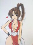  1girl breasts fatal_fury large_breasts ponytail rei_(smile8110) shiranui_mai smile snk solo 