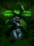 anthrofied breasts dripping elpatrixf female flora_fauna forest hi_res nintendo oddish pok&#233;mon pok&eacute;mon pussy rain red_eyes solo thick_thighs tree video_games voluptuous wet wide_hips 