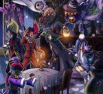  5boys angry astral_(yuu-gi-ou_zexal) bangle bangs bat beads bell blonde_hair blue_hair blush blush_stickers bolt bow bracelet breasts broom brother_and_sister brothers bunny candle candlestand cape chair clenched_hand closed_eyes cosplay couch covering covering_mouth duel_monster earrings elbow_gloves everyone facial_mark floating ghostrick_alucard ghostrick_alucard_(cosplay) ghostrick_jiangshi ghostrick_jiangshi_(cosplay) ghostrick_lantern ghostrick_lantern_(cosplay) ghostrick_specter ghostrick_specter_(cosplay) ghostrick_stein ghostrick_stein_(cosplay) ghostrick_witch ghostrick_witch_(cosplay) ghostrick_yuki-onna ghostrick_yuki-onna_(cosplay) gloves green_hair hairband hat hat_feather indoors jack-o'-lantern jewelry kamishiro_rio kamishiro_ryouga lantern light_particles long_hair long_sleeves looking_at_another looking_at_viewer mari-mon mask mizuki_kotori_(yuu-gi-ou_zexal) multicolored_hair multiple_boys multiple_girls night night_sky nose_blush ofuda open_window outline outstretched_arms pale_skin pants pointy_ears pumpkin purple_hair red_eyes red_hair sandals short_hair siblings sidelocks sitting skull sky sleeves_past_wrists small_breasts snowflakes standing star star_(sky) starry_sky table tenjou_haruto tenjou_kaito tongue tsukumo_yuuma two-tone_hair upside-down vase wide_sleeves window wings witch_hat yuu-gi-ou yuu-gi-ou_zexal 