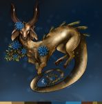  2017 blue_eyes deviant-soulmates digital_media_(artwork) dragon feral horn model_sheet scales solo 