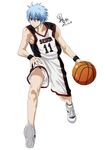  1boy basketball basketball_uniform blue_eyes blue_hair kuroko_no_basuke kuroko_tetsuya male male_focus shoes solo sportswear 