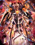  cardfight!!_vanguard deadliest_beast_deity_ethics_buster_reverse lightning mecha monster no_humans official_art r_shotaro solo 