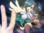  1girl black_hair game_cg kan&#039;u kan'u katagiri_hinata koihime_musou long_hair ponytail yellow_eyes 