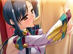  1girl blush fellatio game game_cg kan&#039;u kan'u katagiri_hinata koihime_musou oral penis uncensored yellow_eyes 