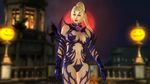  1girl 3d blonde_hair breasts dead_or_alive dead_or_alive_5 halloween highres large_breasts moon ninja_gaiden official_art pumpkin rachel rachel_(ninja_gaiden) solo tecmo 