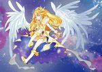  bad_id bad_pixiv_id bike_shorts blonde_hair boots bow buts_(11067) choker cure_peace dress feathered_wings hair_flaps halo kise_yayoi long_hair magical_girl ponytail precure princess_form_(smile_precure!) shorts shorts_under_skirt skirt smile smile_precure! solo star tiara wand wings wrist_cuffs yellow yellow_bow yellow_dress yellow_eyes yellow_shorts yellow_skirt 