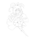  absurdres bad_id bad_pixiv_id bike_shorts boots choker cure_sunny full_body greyscale hair_ornament highres hino_akane_(smile_precure!) isumi_(i-spixi) lineart looking_at_viewer magical_girl monochrome open_mouth precure short_hair skirt smile smile_precure! solo thigh_boots thighhighs tiara transparent_background 
