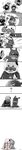  absurdres anpanman anpanman_(character) baikinman bread cape comic crying food glasses gloves greyscale hat highres long_image monochrome multiple_boys raku220p tall_image tears yanase_takashi 