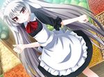  artist_request character_request grune kayuu_(sangoku_hime) long_hair looking_at_viewer maid maid_apron sangoku_hime source_request unicorn-a very_long_hair white_hair 