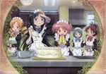 :d :o :t akemi_homura alternate_costume apron artist_request bell black_hair blonde_hair blue_eyes blue_hair cake d: drill_hair food fruit hair_ornament icing jingle_bell kaname_madoka kitchen long_hair mahou_shoujo_madoka_magica maid maid_headdress measuring_cup miki_sayaka mixing_bowl multiple_girls official_art open_mouth oven_mitts pastry_bag pink_eyes pink_hair polka_dot purple_eyes red_eyes red_hair sakura_kyouko short_hair short_twintails smile strawberry tomoe_mami twin_drills twintails whisk window wiping_forehead yellow_eyes 