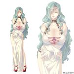  1girl artist_request blue_hair breasts character_request cleavage high_heels huge_breasts kuroishi_ringo liquid_(company) mildy_orm mugen_renkan:_chijoku_ni_mamireshi_fushihime_no_rinbu source_request 