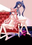  bad_id bad_pixiv_id bangs blue_eyes blue_hair breasts censored cleavage convenient_censoring covered_nipples hair_censor hair_ornament indoors kazanari_tsubasa kohaku_(kohagura) long_hair long_legs looking_at_viewer maria_cadenzavna_eve medium_breasts multiple_girls nude pink_hair ponytail purple_eyes senki_zesshou_symphogear sitting sunlight toes yuri 