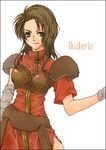  armor bad_id bad_pixiv_id brown_hair character_name gensou_suikoden gensou_suikoden_i gensou_suikoden_ii green_eyes jackallminds long_hair lowres solo valeria_(suikoden) 