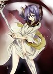  alternate_weapon bleach dark_rukia hair_between_eyes kuchiki_rukia purple_eyes purple_hair sanshoku_amido scythe solo weapon 