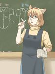  alice_margatroid animal_ears bad_id bad_pixiv_id bespectacled blonde_hair blue_eyes book cat_ears chalk chalkboard glasses hairband kemonomimi_mode short_hair solo torinone touhou 