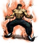  brown_hair fei_long ikeno_daigo male_focus muscle official_art shirtless solo street_fighter street_fighter_iv_(series) 