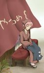  japanese_clothes mystia_lorelei okamisty pink_hair say_(pixiv146348) sleeping solo touhou wings 
