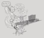 anthro bodily_fluids chair clothing computer cum cum_everywhere cum_on_computer curling_toes ejaculation electronics excessive_cum excessive_genital_fluids eyewear fan_character feet furniture generation_6_pokemon genital_fluids glasses goodra gooning hi_res male messy nintendo office_chair otaku pokemon pokemon_(species) print_clothing print_shirt print_t-shirt print_topwear shirt solo speech_bubble t-shirt topwear waddehe wearing_glasses