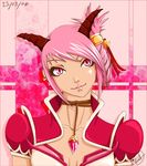  demon demon_girl horns pink pink_hair smile solo succubus 