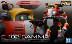  3d arm_cannon black_background brand_name_imitation character_name copyright_name e-102_gamma eggman_empire_logo energy_cannon english_text gatling_gun glowing glowing_eyes green_eyes gun highres holding holding_gun holding_weapon humanoid_robot logo_parody looking_ahead mecha missbiancaart missile_pod model_kit multiple_views no_humans non-humanoid_robot one-eyed open_hand protected_link robot science_fiction shoulder_cannon solo sonic_(series) sonic_adventure standing walker_(robot) weapon wheel 
