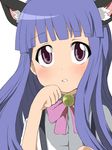  animal_ears bad_id bad_pixiv_id blue_hair bow cat_ears furude_rika hentai_(1985) higurashi_no_naku_koro_ni long_hair lowres pink_bow purple_eyes solo 