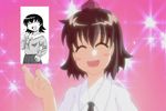  azumanga_daiou bangs comparison hat maikaze multiple_girls screencap shameimaru_aya takino_tomo touhou 