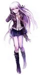  bad_id bad_pixiv_id boots braid danganronpa danganronpa_1 gloves khj kirigiri_kyouko knee_boots long_hair necktie purple_eyes purple_hair ribbon skirt socks 