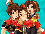  brother_and_sister lowres shin_sangoku_musou siblings sun_ce sun_quan sun_shang_xiang 