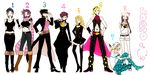  6+girls bad_id bad_pixiv_id genderswap genderswap_(ftm) genderswap_(mtf) giorno_giovanna hat higashikata_jousuke higashikata_jousuke_(jojolion) highres hoshiko_(shu-kuri-mu) johnny_joestar jojo_no_kimyou_na_bouken jojolion jonathan_joestar joseph_joestar_(young) kuujou_jolyne kuujou_joutarou multiple_girls steel_ball_run 