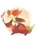  delphox fire lowres official_art pokemon pokemon_(game) pokemon_xy stick 