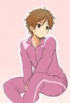  brown_eyes brown_hair miton_(ton321) ooji_mochizou short_hair tamako_market track_suit 