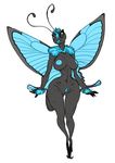  antennae anthro arthropod big_breasts breasts butterfly claws female fur insect nude plain_background pubes pussy robotjoe solo white_background wide_hips wings 
