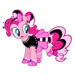  alpha_channel blue_eyes bow clothing dress equine female feral friendship_is_magic fur gem hair hair_braid horse long_hair looking_back mammal my_little_pony open_mouth pink_fur pink_hair pinkie_pie_(mlp) pixelkitties plain_background pony shirt shoes smile solo tongue transparent_background 