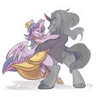  black_hair bluntwhiskey clothing dancing dress duo equine female friendship_is_magic grin hair hooves horn king_sombra_(mlp) long_hair male mane my_little_pony smile suit twilight_sparkle_(mlp) unicorn winged_unicorn wings 