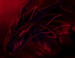  abstract_background dragon feral glowing glowing_eyes ratte red_eyes solo tokoyami 