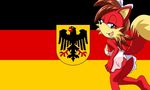  brown_hair canine fiona_fox flag fox fur german german_flag hair looking_at_viewer mammal open_mouth red_fur sega sonic_(series) source_request tan_fur tongue unknown_artist 