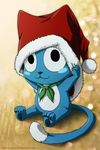  christmas fairy_tail feline happy_(fairy_tail) holidays mammal unknown_artist unkown_artist 