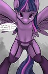  dialog english_text equine female feral friendship_is_magic fur hair hobbes_maxwell horn horse legwear looking_at_viewer mammal my_little_pony navel panties pony purple_eyes purple_fur purple_hair pussy solo stockings text twilight_sparkle_(mlp) underwear winged_unicorn wings 