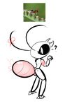  &lt;3 ? ant arthropod female insect lingerie looking_back mark_m plain_background solo white_background 