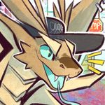  ambiguous_gender hat muttmonster open_mouth portrait reptile scalie snake solo teal_eyes tongue tongue_out 