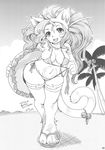  animal_ears bell big_breasts bikini breasts capcom cat_ears darkstalkers fangs felicia_(darkstalkers) feline female hair human japanese_text long_hair looking_at_viewer mammal nipples open_mouth swimsuit text thick_thighs translation_request undressing unknown_artist video_games wide_hips 