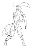  abdomen antennae anthro anthrofied arthropod big_breasts blush breasts claws compound_eyes digitigrade female insect mantis methados nude solo wide_hips 